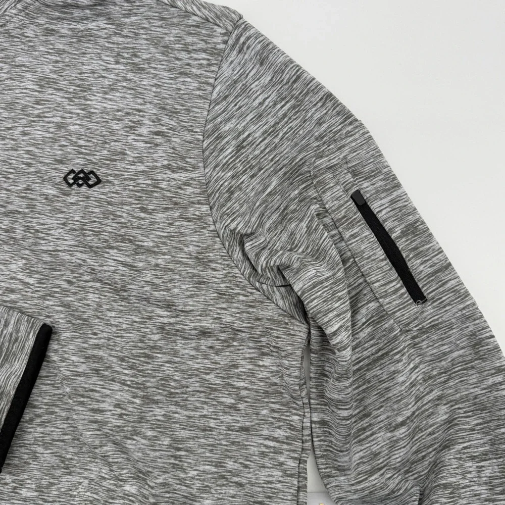 LEG3ND GOLF Mens XL Gray‎ Space Dye Quarter Zip Pullover Modern Fit Performance